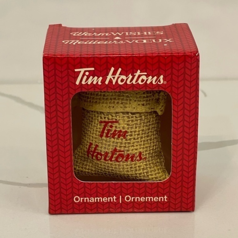3 for $25- Canadian Tim Hortons Coffee Bag  sack Christmas tree ornament new